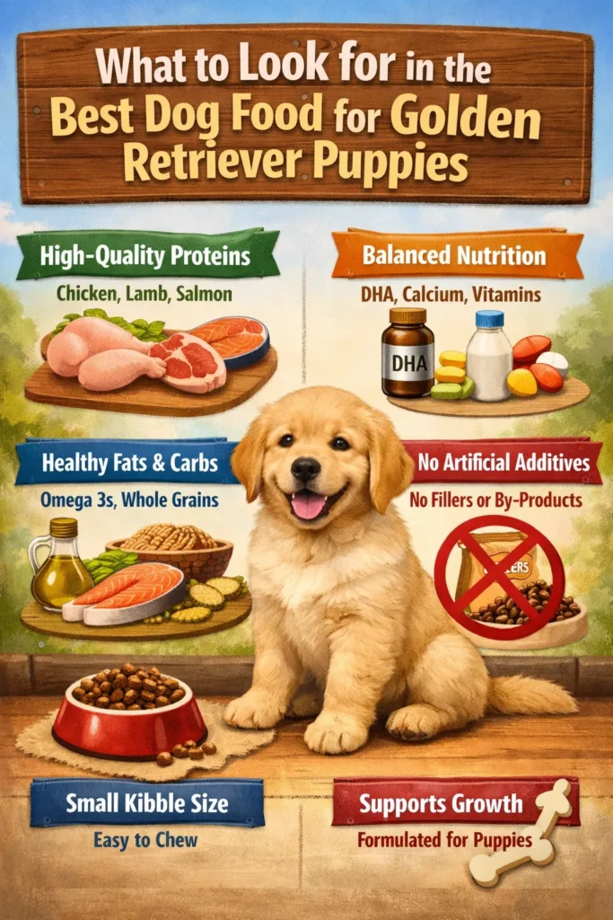 What to Look for in the Best Dog Food for Golden Retriever Puppies
