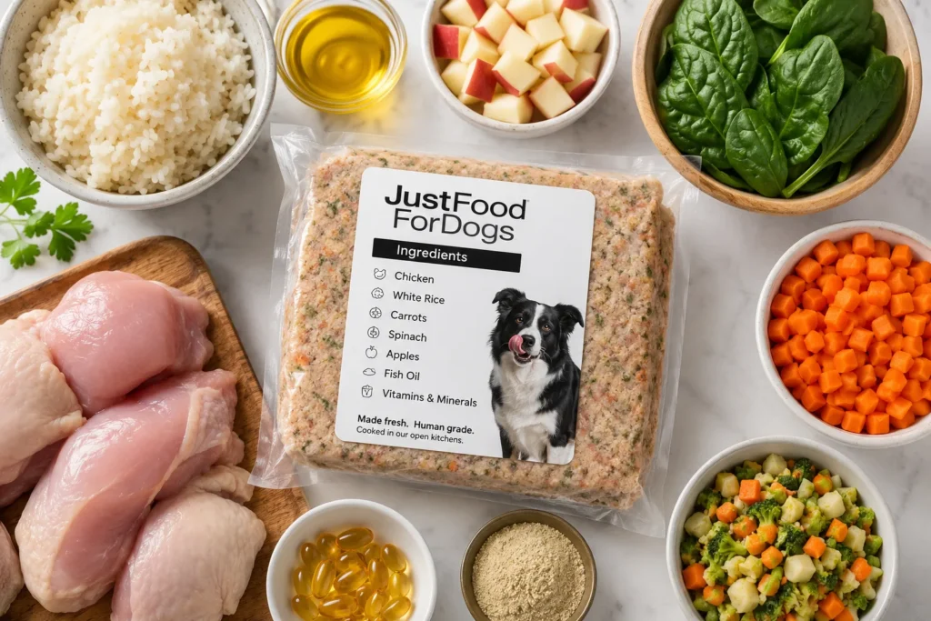 Just Food for Dogs Ingredients