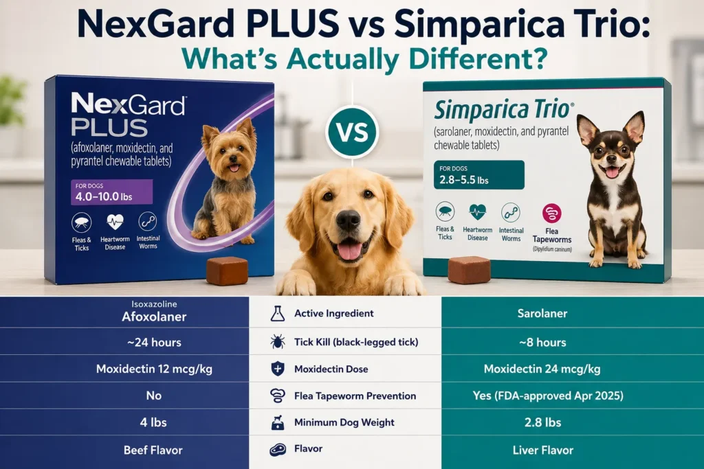 NexGard PLUS vs Simparica Trio: What's Actually Different?