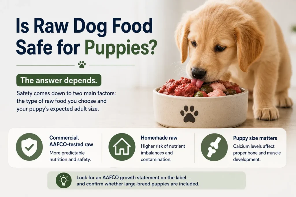 Is Raw Dog Food Safe for Puppies?