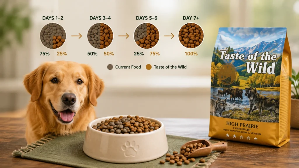Switching Your Dog to Taste of the Wild