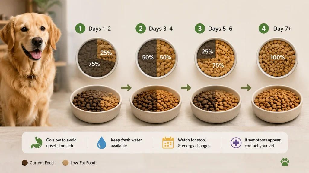 How to Transition Your Dog to a Low-Fat Diet?