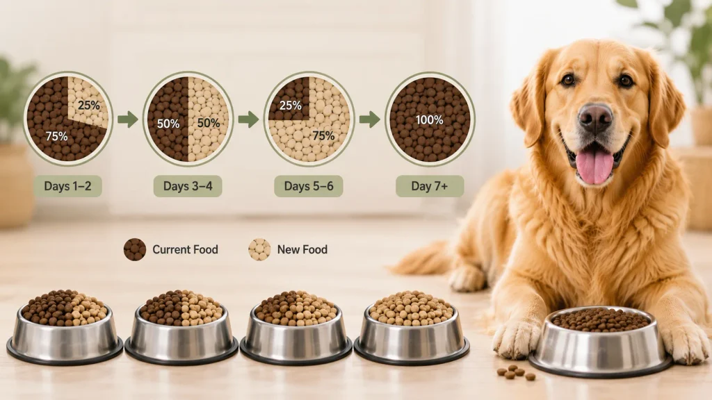 Transitioning Your Golden Retriever to a New Food