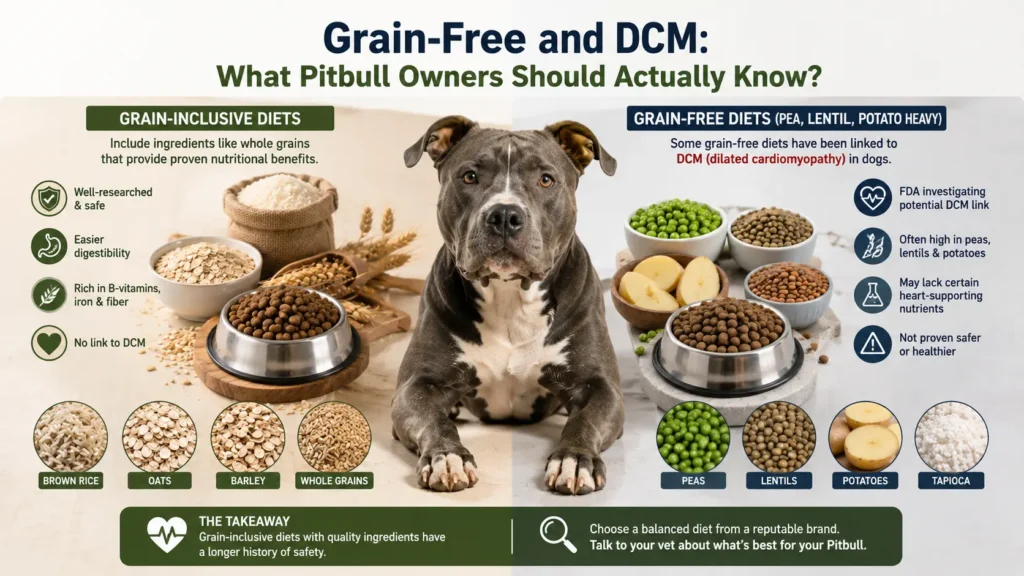 Grain-Free and DCM: What Pitbull Owners Should Actually Know?