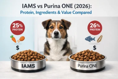 IAMS vs Purina ONE (2026): Protein, Ingredients & Value Compared